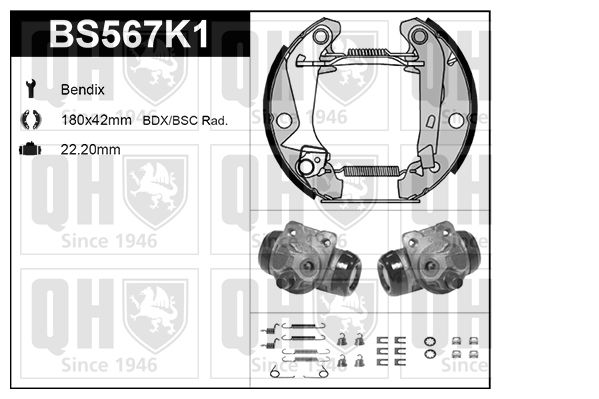 QUINTON HAZELL Комплект тормозных колодок BS567K1